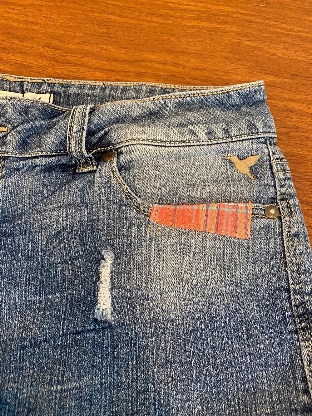 Grane Distressed Blue Denim Jean Shorts size 11